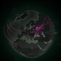 Map of real time war on computer crimes